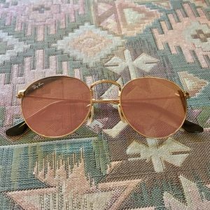 Ray Ban Metal Flash Sunglasses in Rose Gold